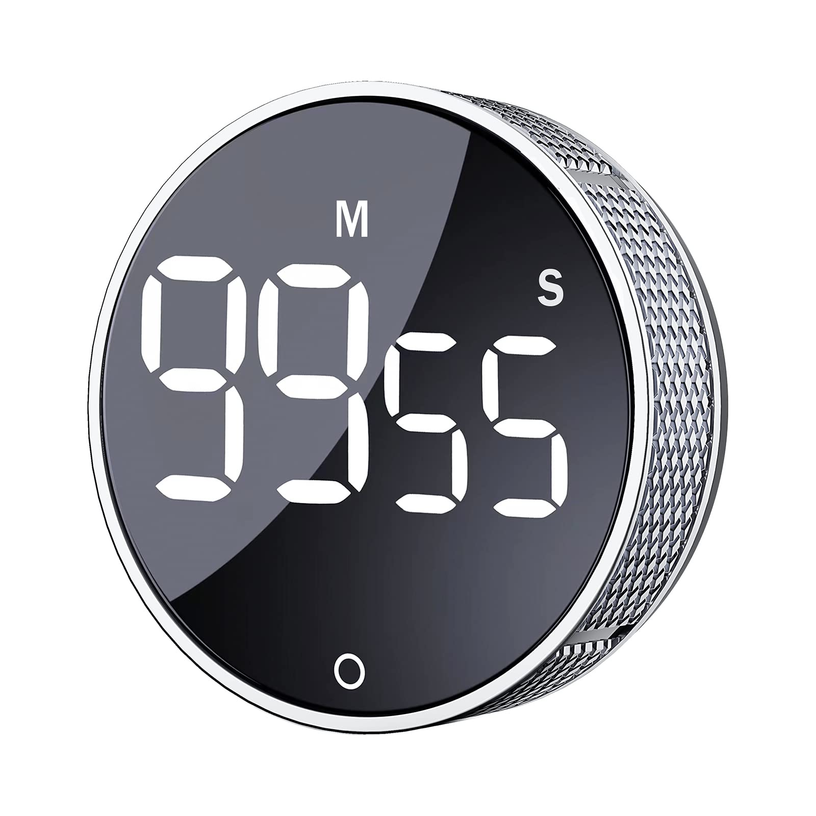 AVINIA Digital Kitchen Timer with Large LED Display - Magnetic Countdown/Countup Timer for Cooking, Baking, Fitness, Classroom & Study - Easy-to-Use Visual Timer for Kids, Seniors & Teachers (Silver) | Perfect for Meal Prep, Workout Timing & Learning Activities