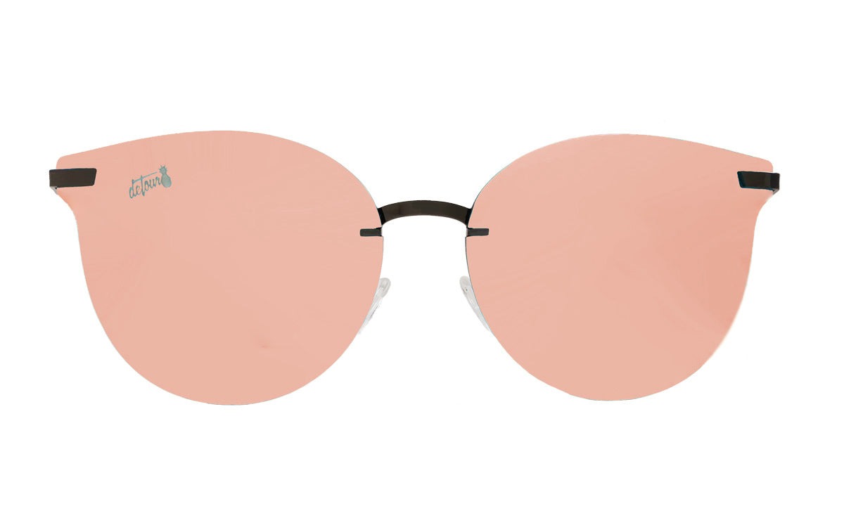 Rose Gold Polarized Sunglasses - UV Protection & Anti-Glare Lenses - Perfect for Beach, Driving & Outdoor Activities