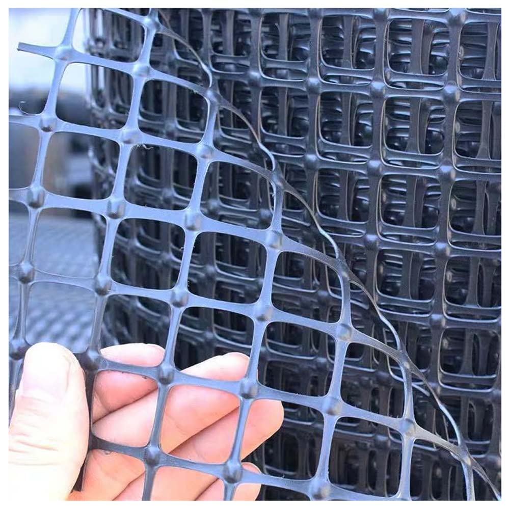 Safety Warning Barrier Plastic Mesh Fence - 1.5x5m Black Construction Barrier Netting for Garden, Snow & Poultry Protection - Durable Reusable Fencing for Construction Sites, Yard Security & Chicken Coops