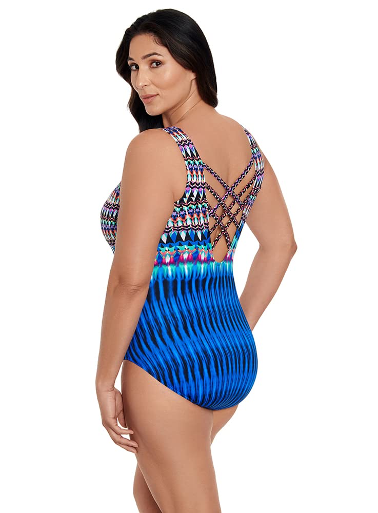 Longitude Women's High Energy Triple X-Back One Piece Swimsuit - Sexy Athletic Swimwear for Lap Swimming, Water Aerobics & Beach Vacations