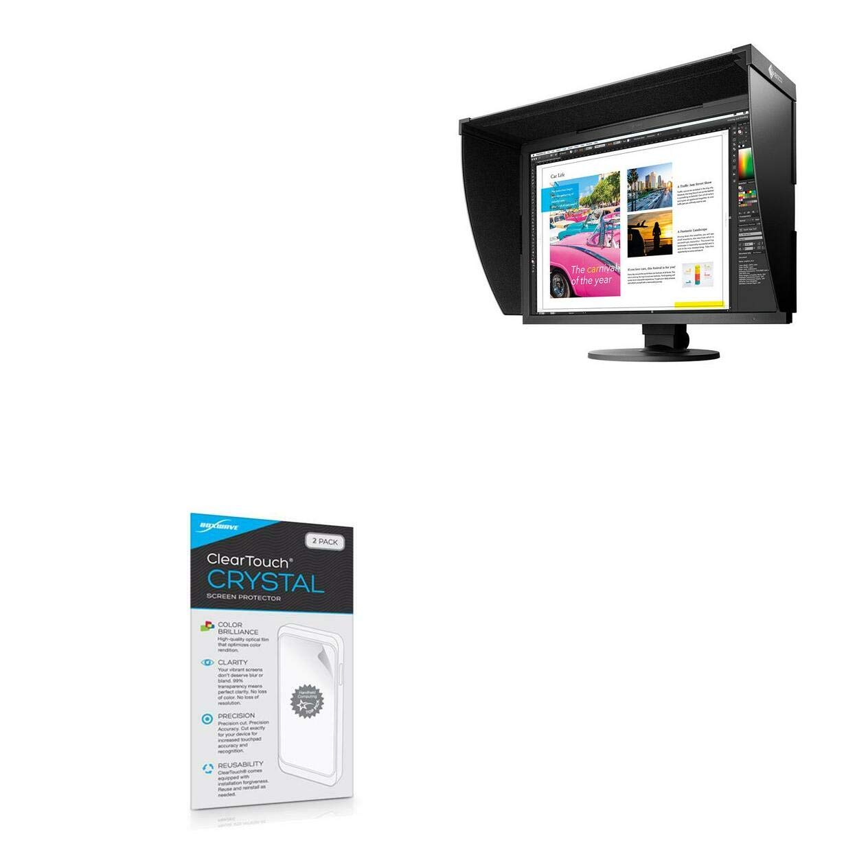 BoxWave ClearTouch Crystal Screen Protector (2-Pack) for EIZO CG319X Monitor - HD Anti-Scratch Film - Perfect for Graphic Design & Professional Photo Editing