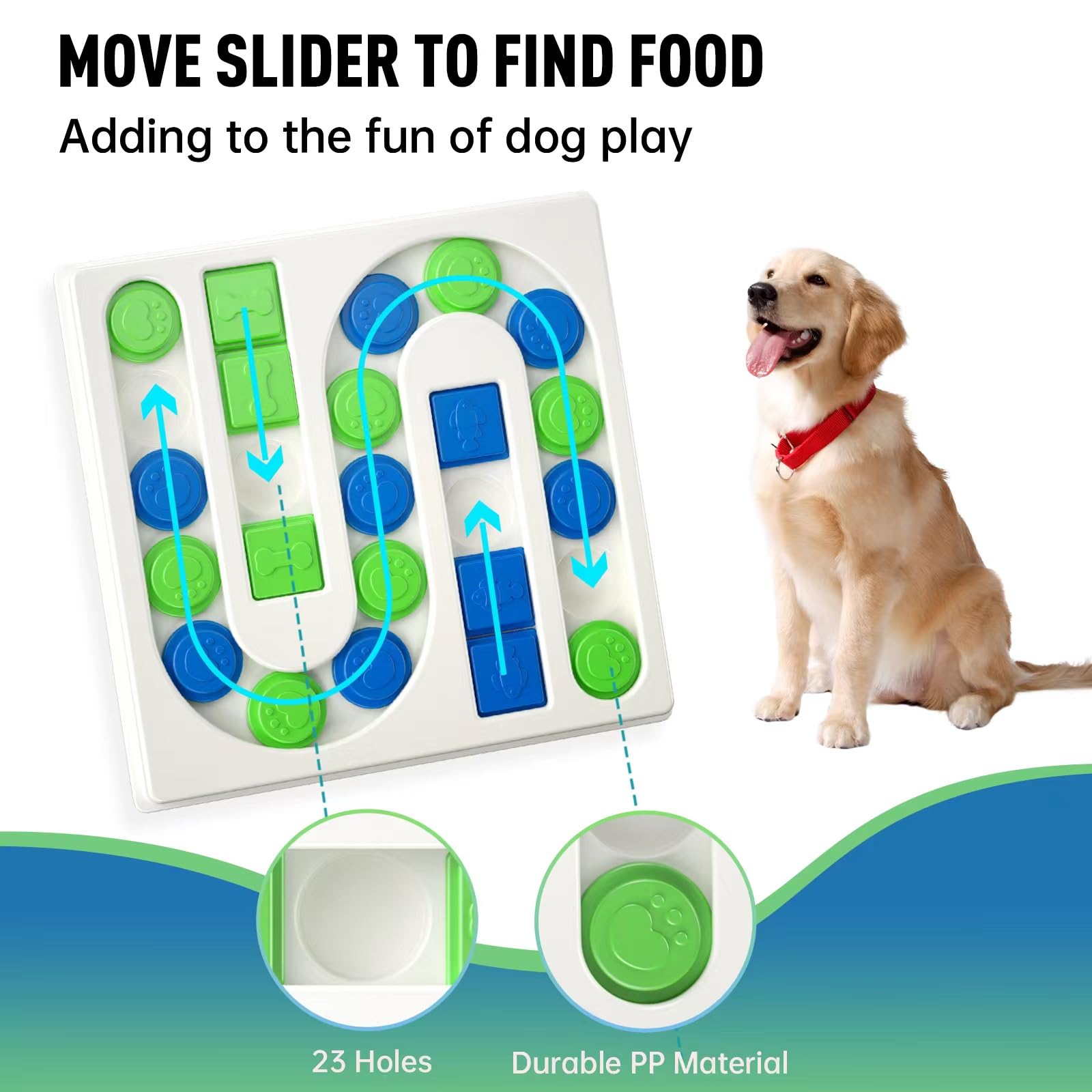 Interactive Dog Puzzle Toys for IQ Training & Mental Enrichment - Slow Feeder Treat Dispenser for Small Medium Large Dogs - Perfect for Boredom Relief & Indoor Playtime