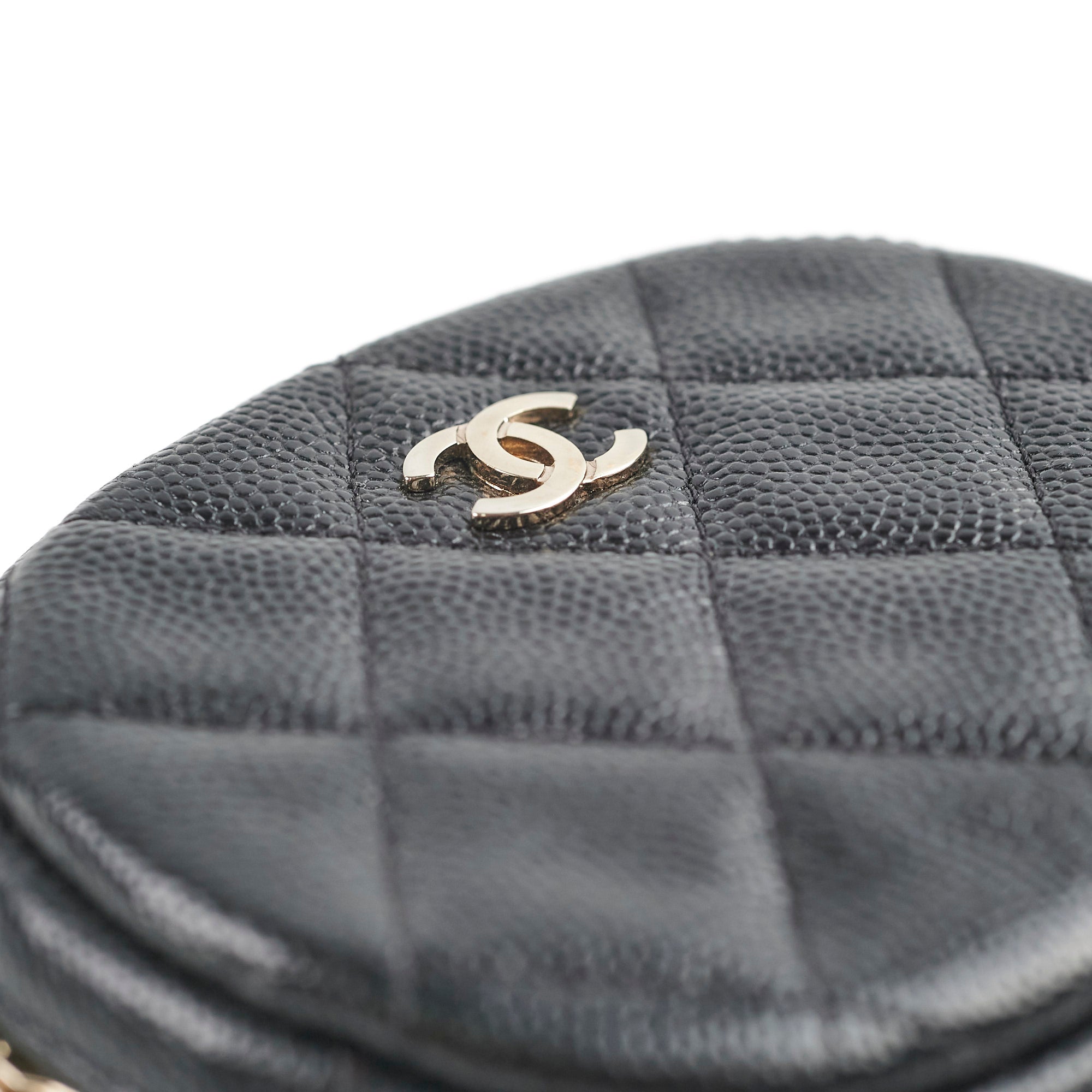 Chanel Caviar Leather Round Coin Purse - Black Luxury Wallet for Women | Perfect for Parties, Travel & Everyday Use