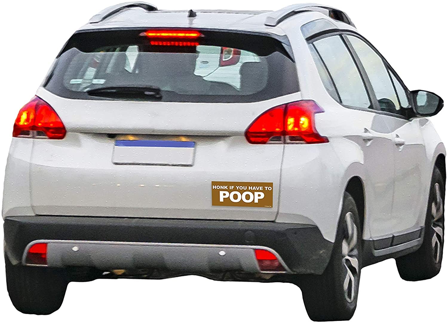 Funny Car Bumper Sticker - 'Honk If You Have to Poop' 8