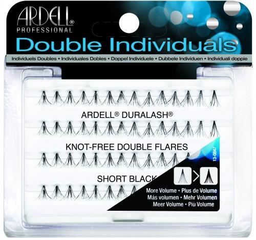 Ardell Double Up Individual Knot-Free False Eyelashes - Short Black Lashes for Natural Look, Daily Wear & Special Occasions