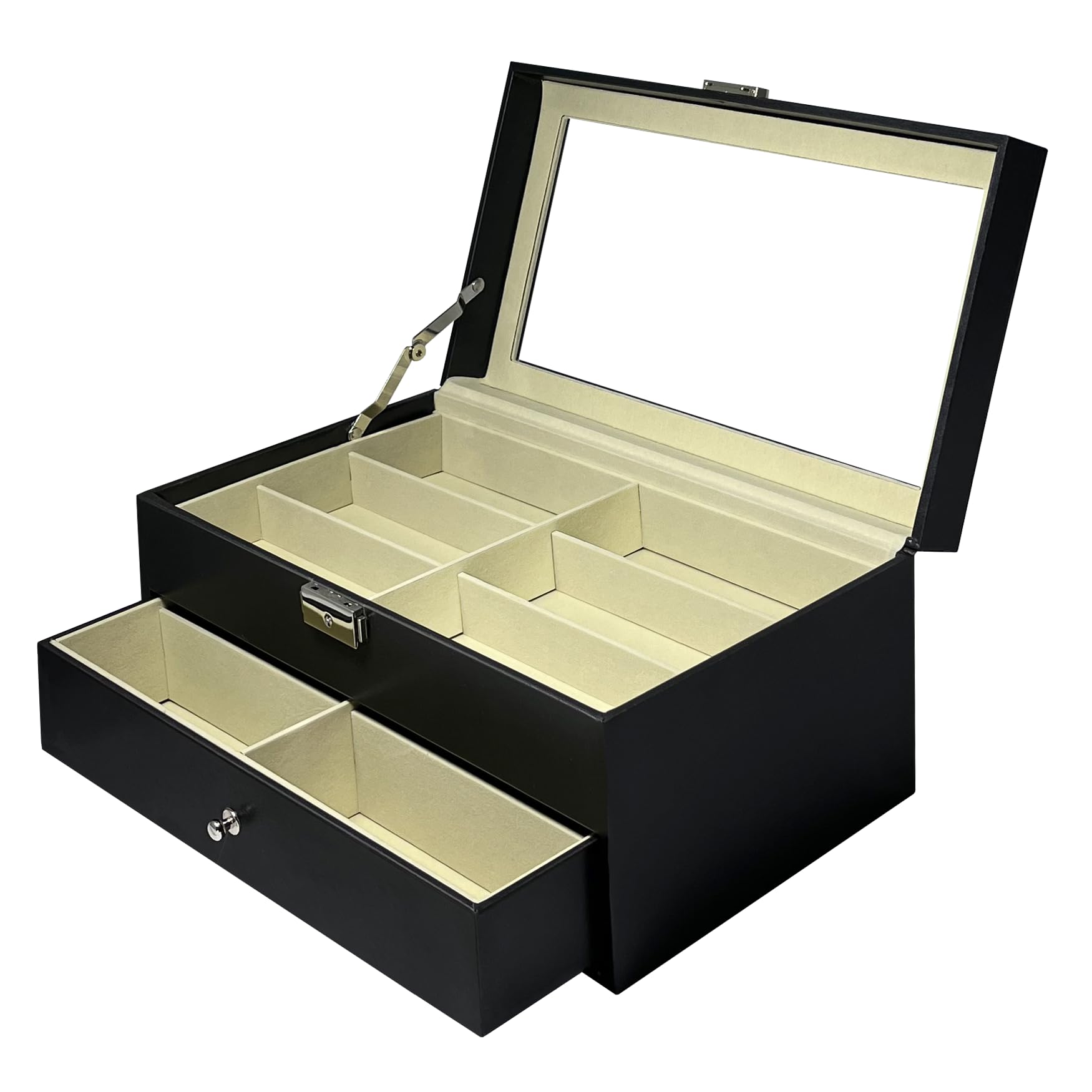 MR Maestro Watchmaker - 12-Slot Eyeglass Display Case | Jewelry Drawer Organizer | Watch Storage Box | Ring, Automatic Men's Watches, Women's Sunglasses & Men's Accessories Organizer - Perfect for Home, Office & Travel Organization