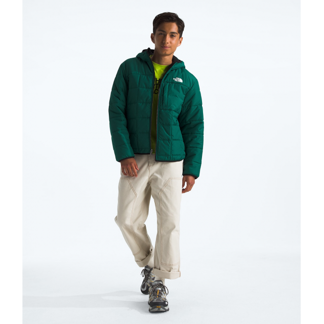 Boys' Reversible Shasta Full Zip Hooded Jacket - Waterproof Windbreaker for Outdoor Activities, Hiking, and School Wear