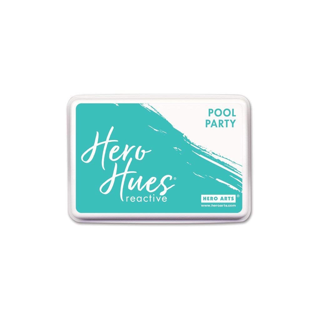 Hero Arts AF426 Pool Party Reactive Ink Pad - Water-Based Dye Ink for Stamping, Scrapbooking & Card Making - Vibrant Colors for DIY Crafts & Paper Projects