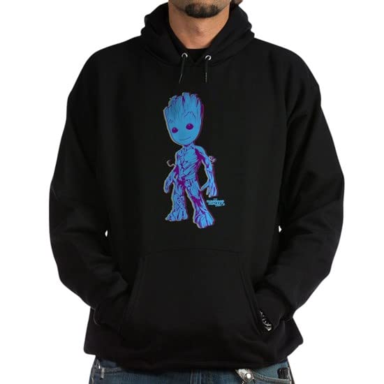 Guardians of the Galaxy Groot Hoodie for Men - Dark Pullover Sweatshirt with Groot Pose Design | Perfect for Marvel Fans, Cosplay & Casual Wear