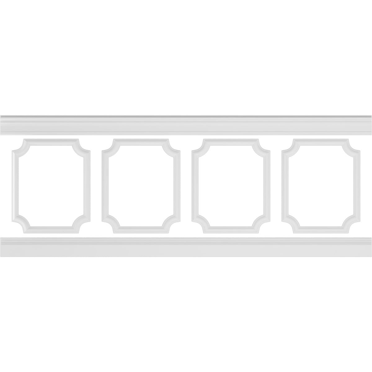 Ashford Traditional Wainscot Paneling Kit - 94.5 Inch Long Premium Wood Wall Paneling for Home & Office Decor | Easy DIY Installation for Living Room, Dining Room & Bedroom