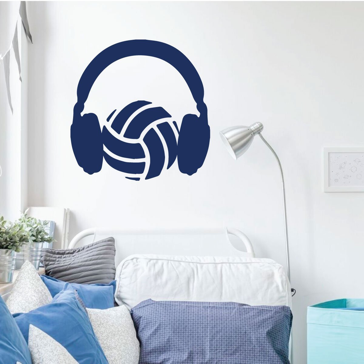 Volleyball Wall Decal - Personalized Vinyl Sports Decor for Bedroom, Playroom & Gym - Perfect for Teen Rooms, Game Rooms & Sports Themed Decorations