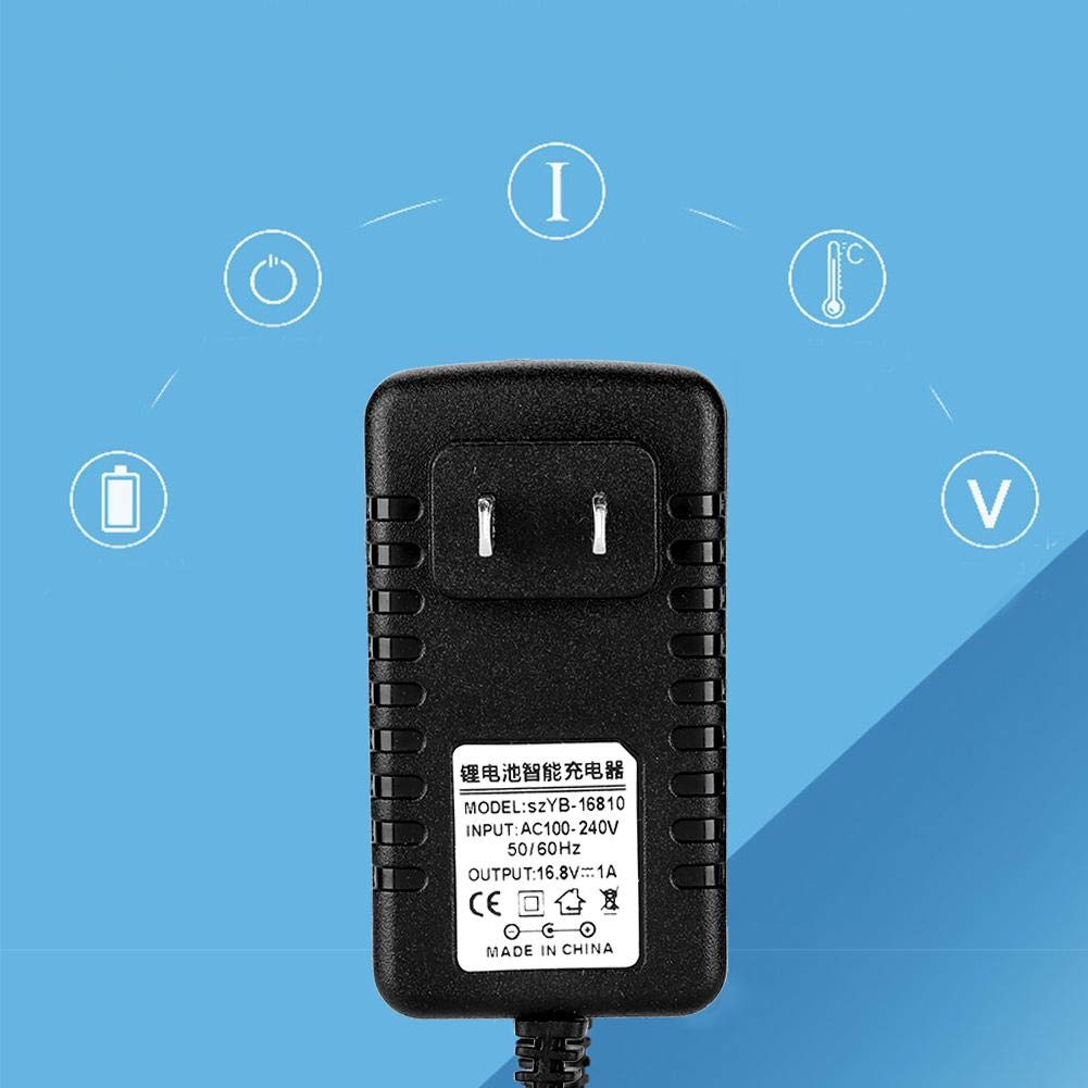 16.8V 1A Universal Li-ion Battery Charger AC Adapter - Multi-Voltage Replacement Power Supply for Laptops, Cameras, Power Tools - Perfect for Home, Office & Travel Use
