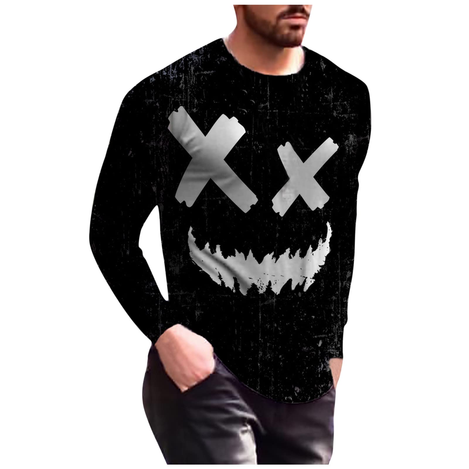UBST Christmas Soldier Long Sleeve T-Shirts for Men - Festive Reindeer Tree Print Athletic Tee for Workouts, Sports & Holiday Parties | Great for Christmas Gifts, Office Celebrations & Family Gatherings