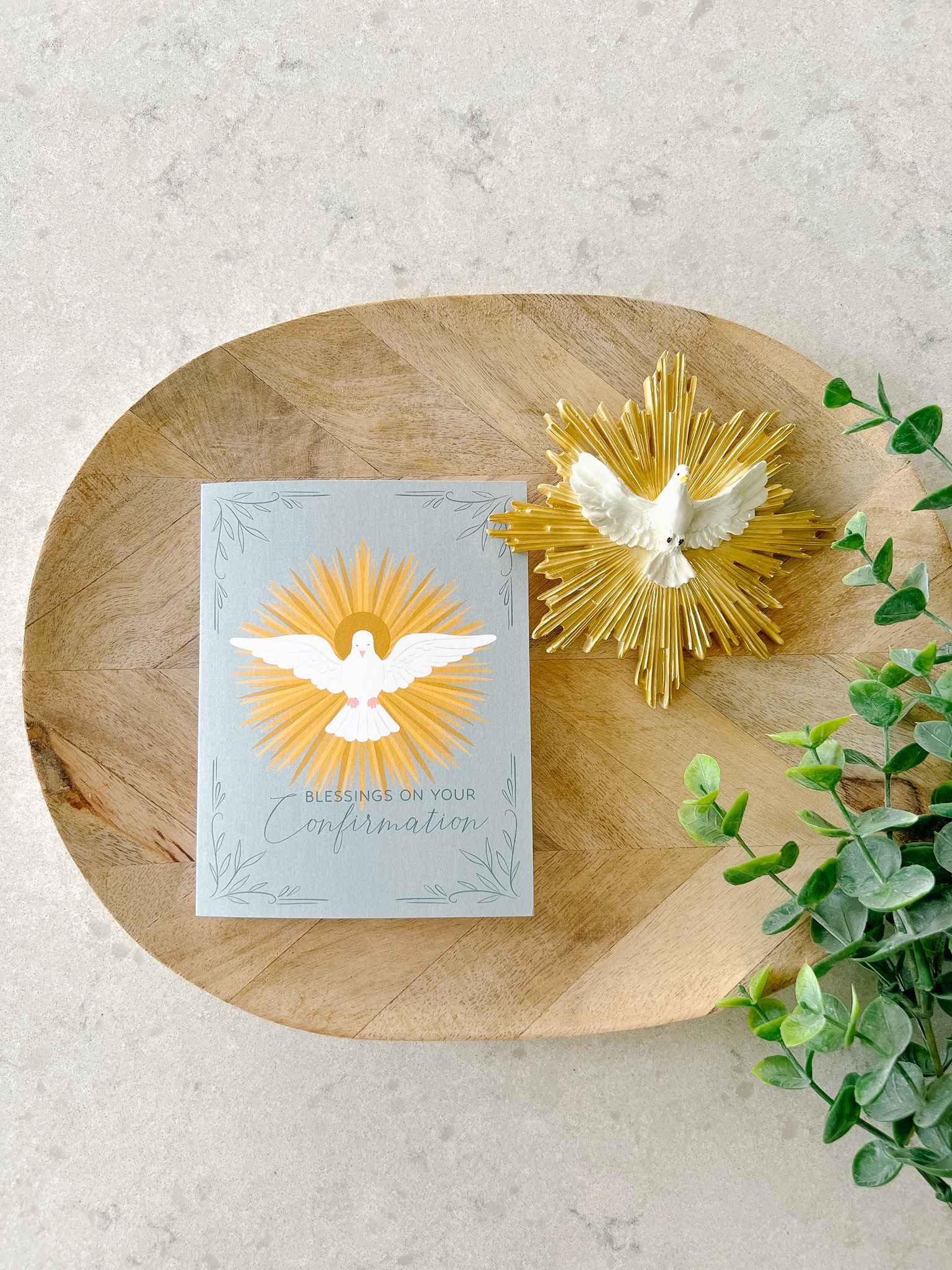 Elegant Slate Confirmation Greeting Card - Perfect for Religious Ceremonies, First Communion & Special Occasions
