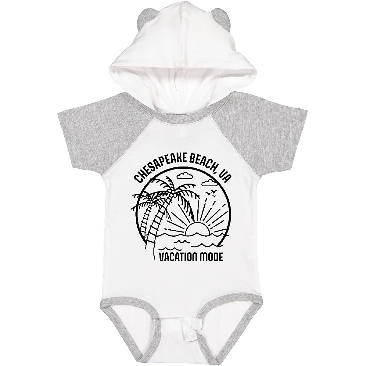 Inktastic Summer Vacation Mode Chesapeake Beach Virginia Baby Bodysuit - Cute Outfit for Beach Trips & Family Vacations