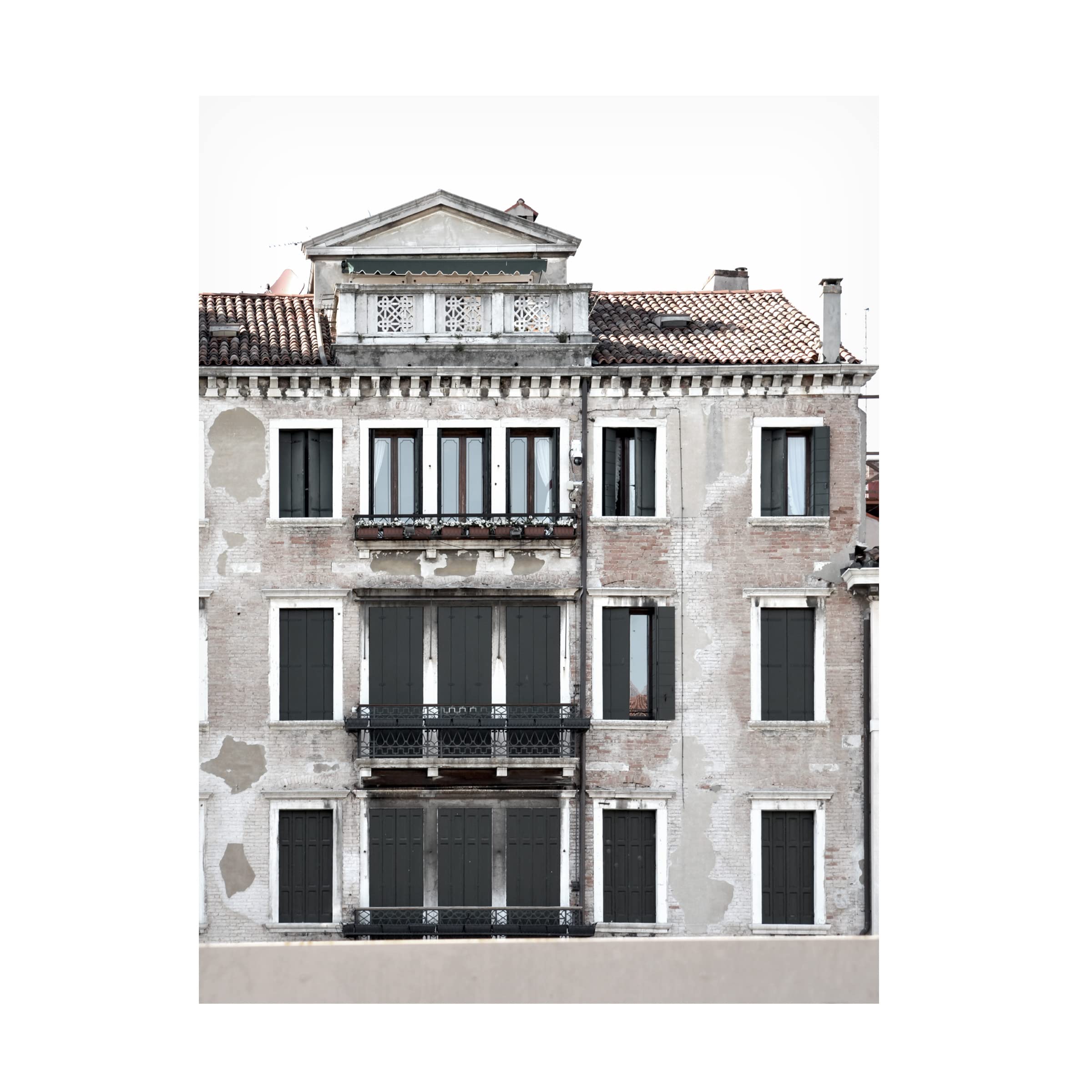 Sharon Chandler Venetian Facade Photos II Canvas Art Print 14x19 - Premium Wall Decor for Living Room, Bedroom & Office