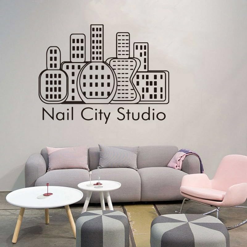 Premium Vinyl Wall Decal for Nail Salon & Beauty Studio - Large Size Self-Adhesive Wall Sticker - Perfect for Salon Decor, Home Spa, and Nail Art Business Branding