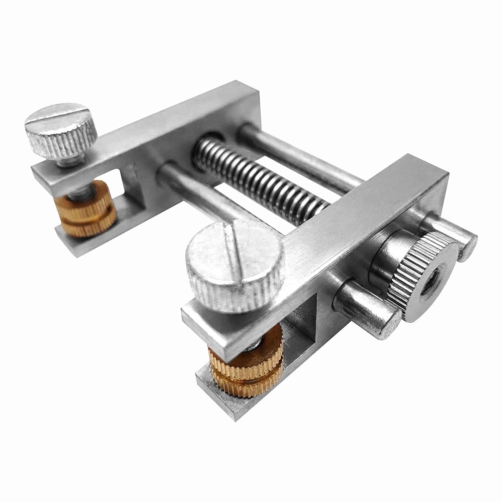 BAODAN Violin Repair Clamp - Professional Aluminum Alloy Violin Edge Crack Clamp Tool for Luthiers | Adjustable Violin & Cello Making & Repair Tool (Gold/Silver) | Perfect for Instrument Maintenance & Workshop Use