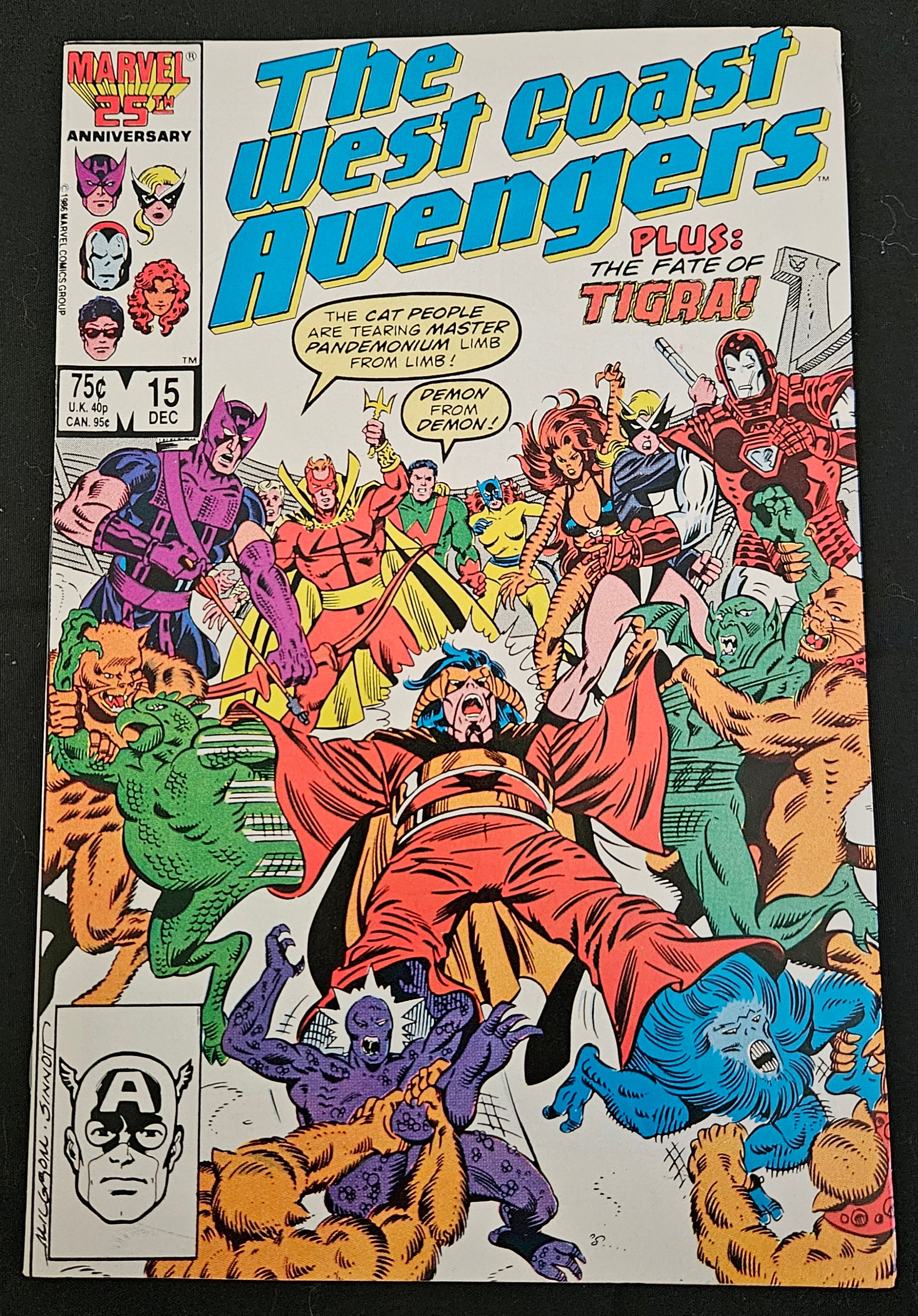 Marvel Comic Book West Coast Avengers #15 (Dec 1986) - Lost in Space Time Finale | Near Mint Condition | Collectible Superhero Comic for Marvel Fans & Comic Book Collectors | Perfect for Display, Gifts & Investment