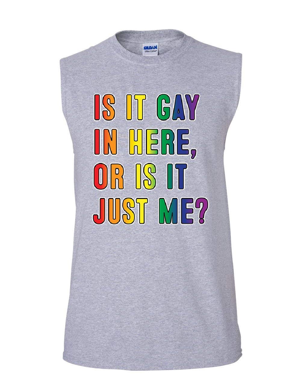 Funny Gay Pride Muscle Shirt - Sleeveless LGBTQ+ Graphic Tee for Men - Perfect for Pride Parades, Gym Workouts & Casual Wear