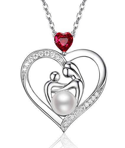 B. June & January Birthstone - Pearl & Garnet