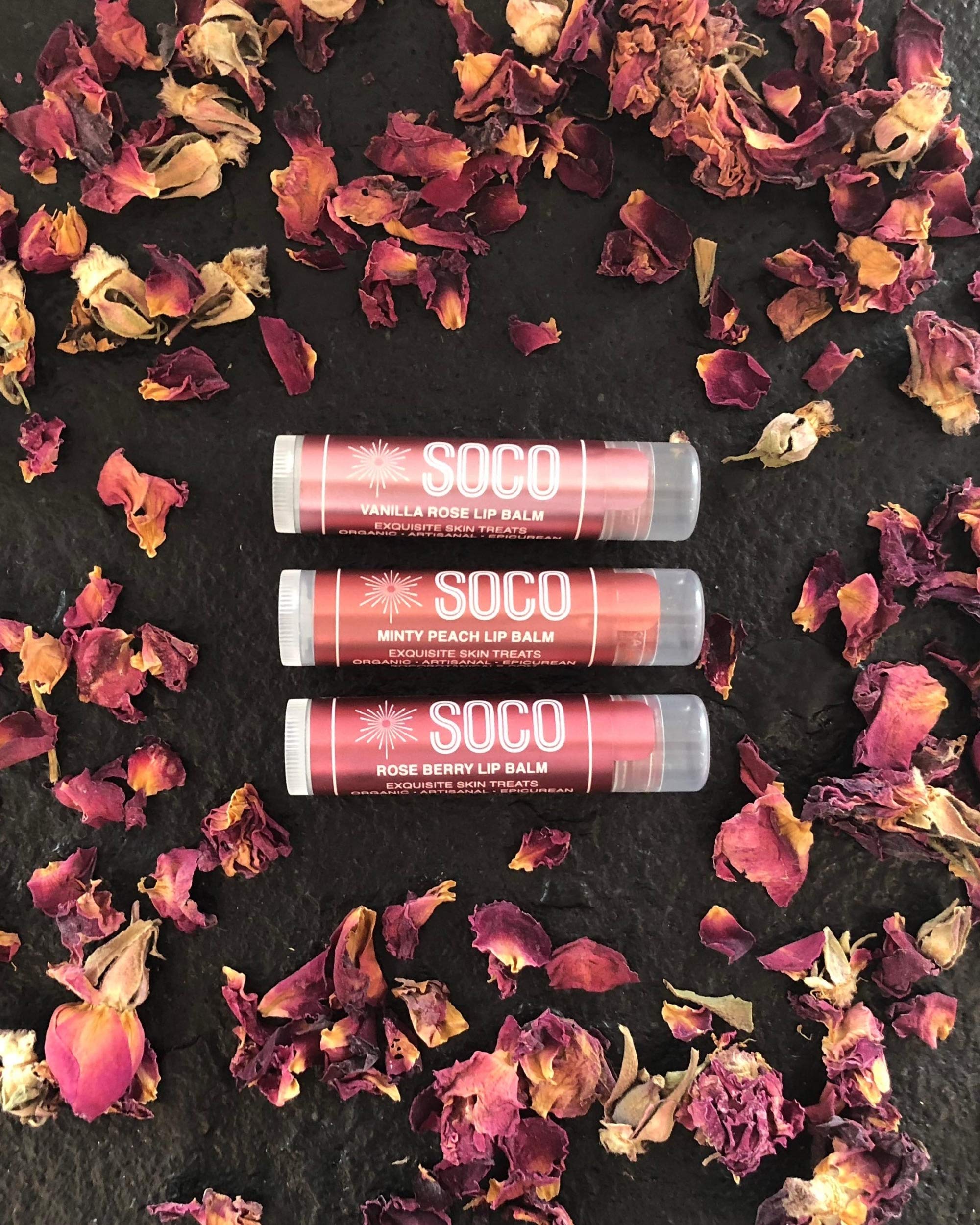 Organic Tinted Lip Balm - Vanilla Rose Flavor | Natural Moisturizing & Nourishing Lip Care | Perfect for Daily Use, Makeup Looks & Dry Lips