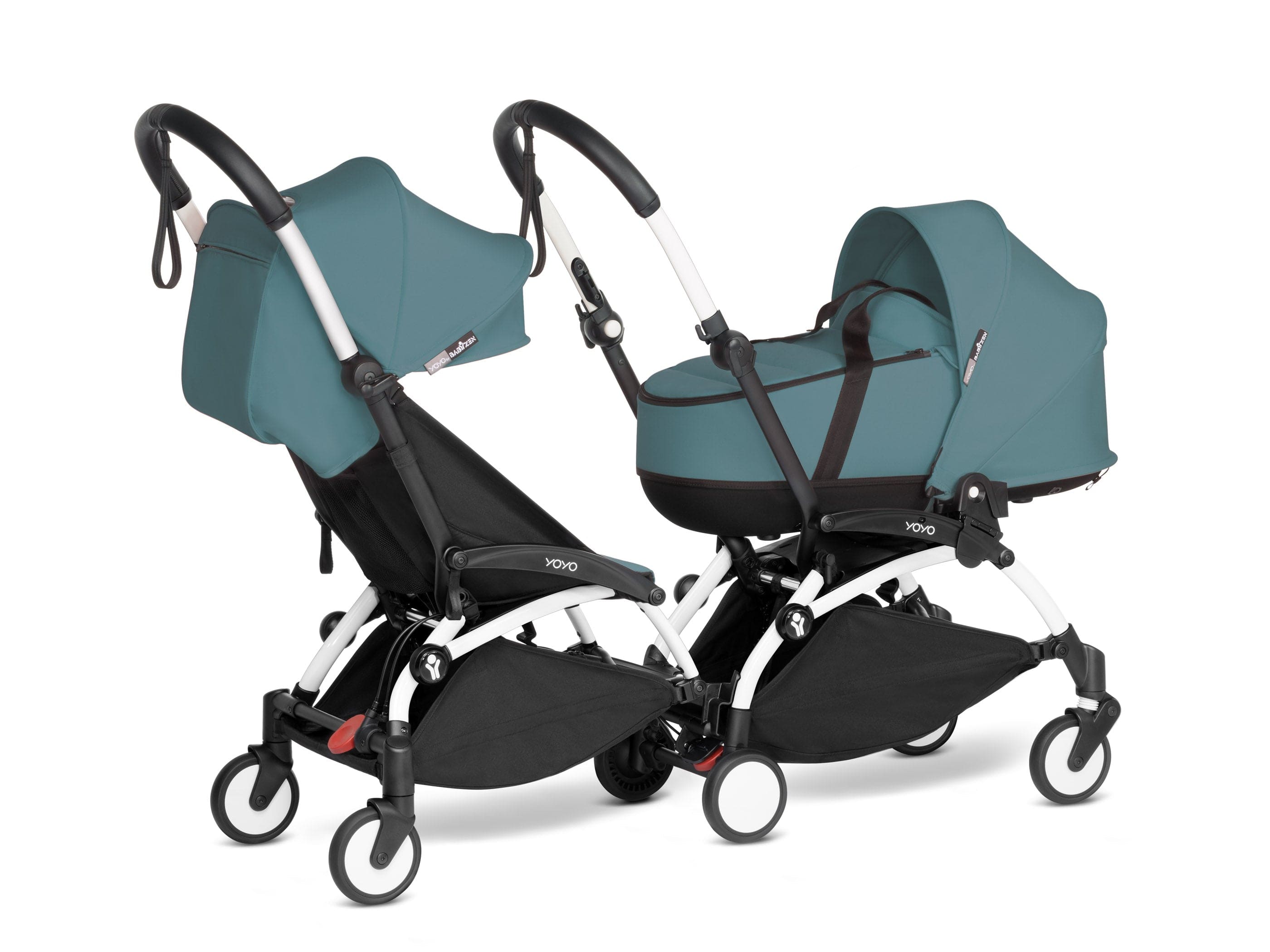 Stokke YOYO 3 Double Stroller with Bassinet & Toddler Seat - Lightweight Compact Travel Stroller for Twins or Siblings (Ages 0-4) | Perfect for City Walks, Air Travel & Everyday Use