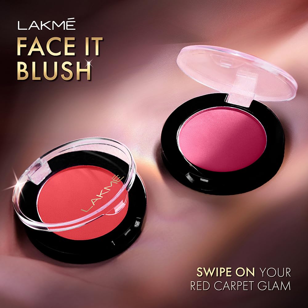 Lakme Face It Blush in Peppy Peach B4 - 4gm Cream Blush for Cheeks | Natural Flush, Long-Lasting Wear | Perfect for Daily Makeup & Special Occasions