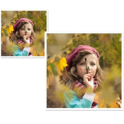 Custom DIY Oil Painting by Numbers Kit - Personalized Photo to Canvas Portrait for Family, Children & Pets (30x40cm Unframed) | Home Decor, Gift Idea & Relaxing Art Therapy Activity