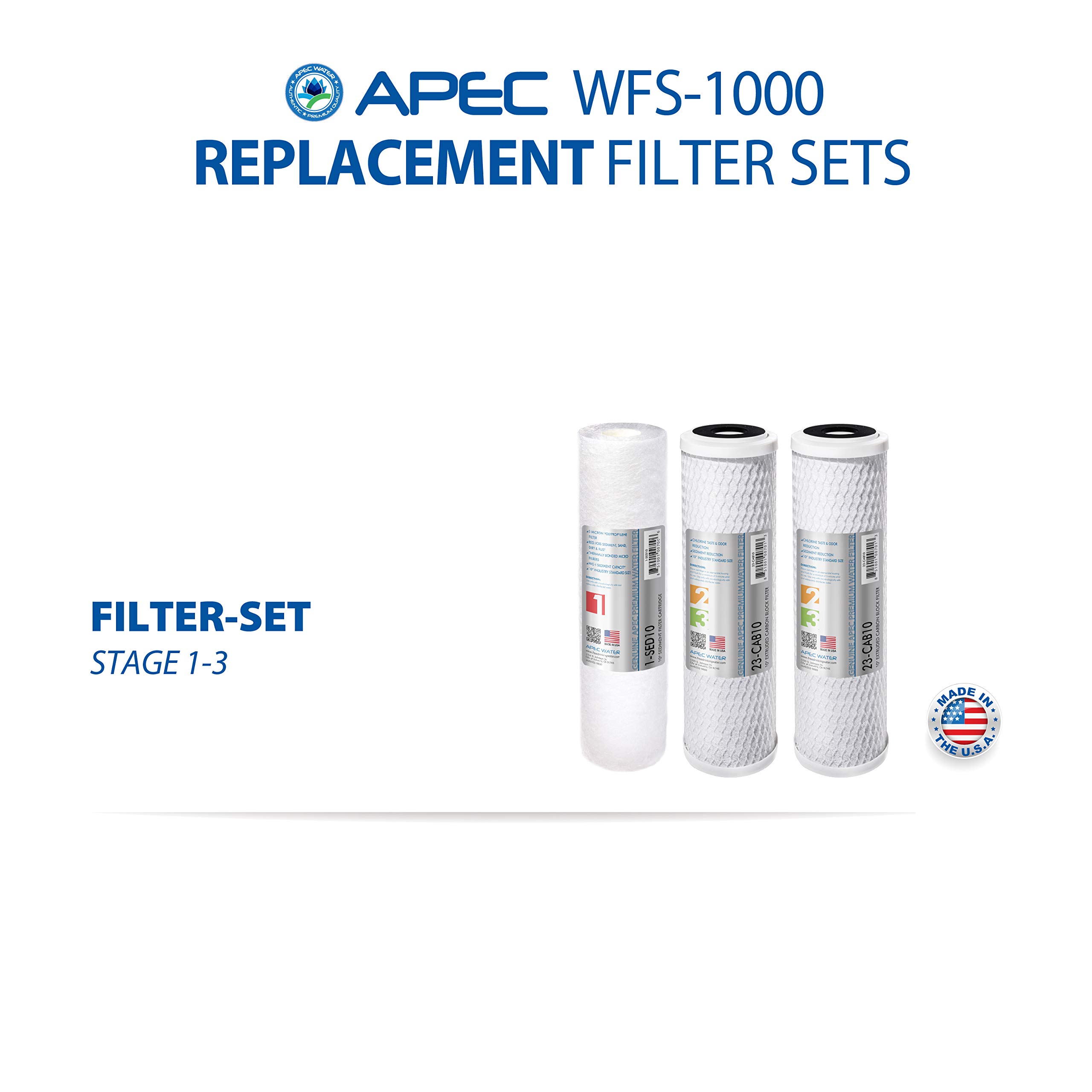 3-Stage Under-Sink Water Filtration System - WFS-1000 White | Removes 99% Contaminants | Perfect for Clean Drinking & Cooking Water in Homes & Offices