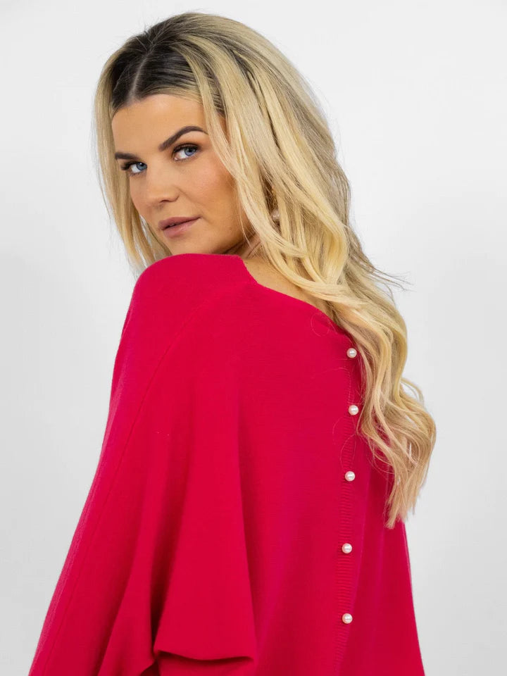ELBA JUMPER (RASPBERRY) - Women's Soft Knit Sweater for Fall & Winter - Cozy Casual Pullover for Office, Dating & Weekend Outings