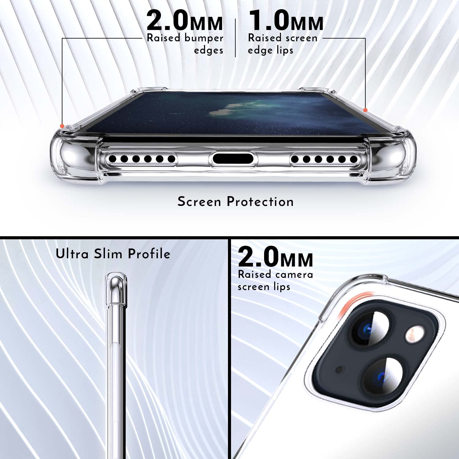 Shockproof iPhone 13 Case with Wallet & Stand - Slim Clear Protective Cover for Apple iPhone 13 (6.1 inch) | Perfect for Everyday Use, Travel & Hands-Free Viewing