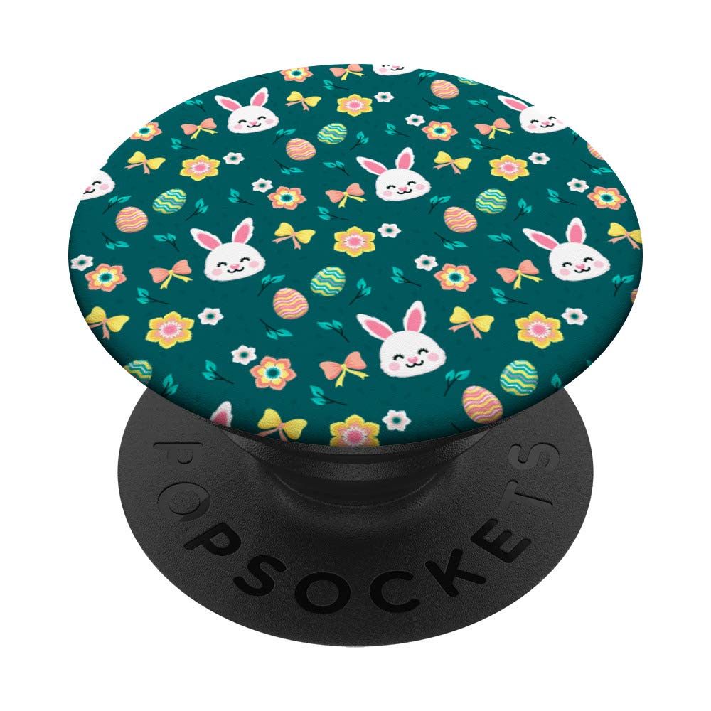 Funny Easter Bunny PopSockets PopGrip with Cute Easter Egg Pattern - Swappable Phone & Tablet Grip for Easter Decorations, Party Favors & Spring Gifts