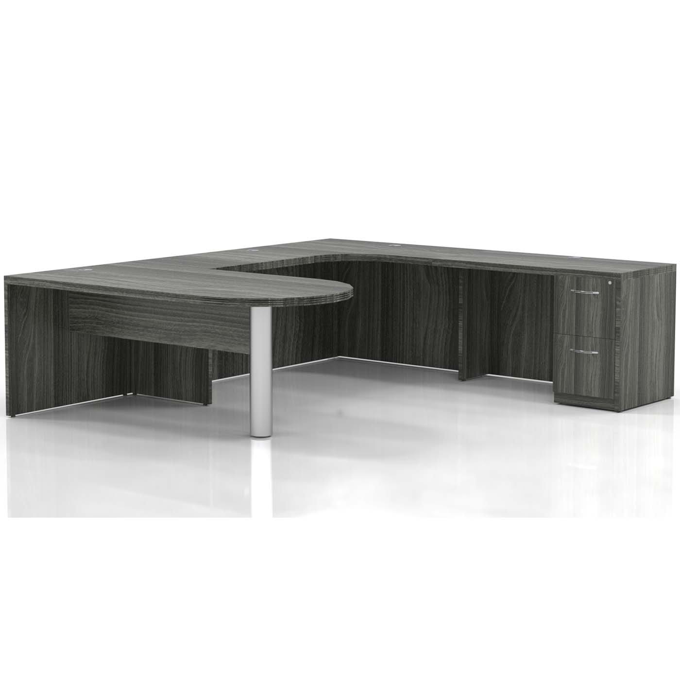 Safco Mayline Aberdeen Office Desk Set [AT13] - Modern Workstation for Home & Office - Perfect for Professionals, Remote Work & Study Spaces