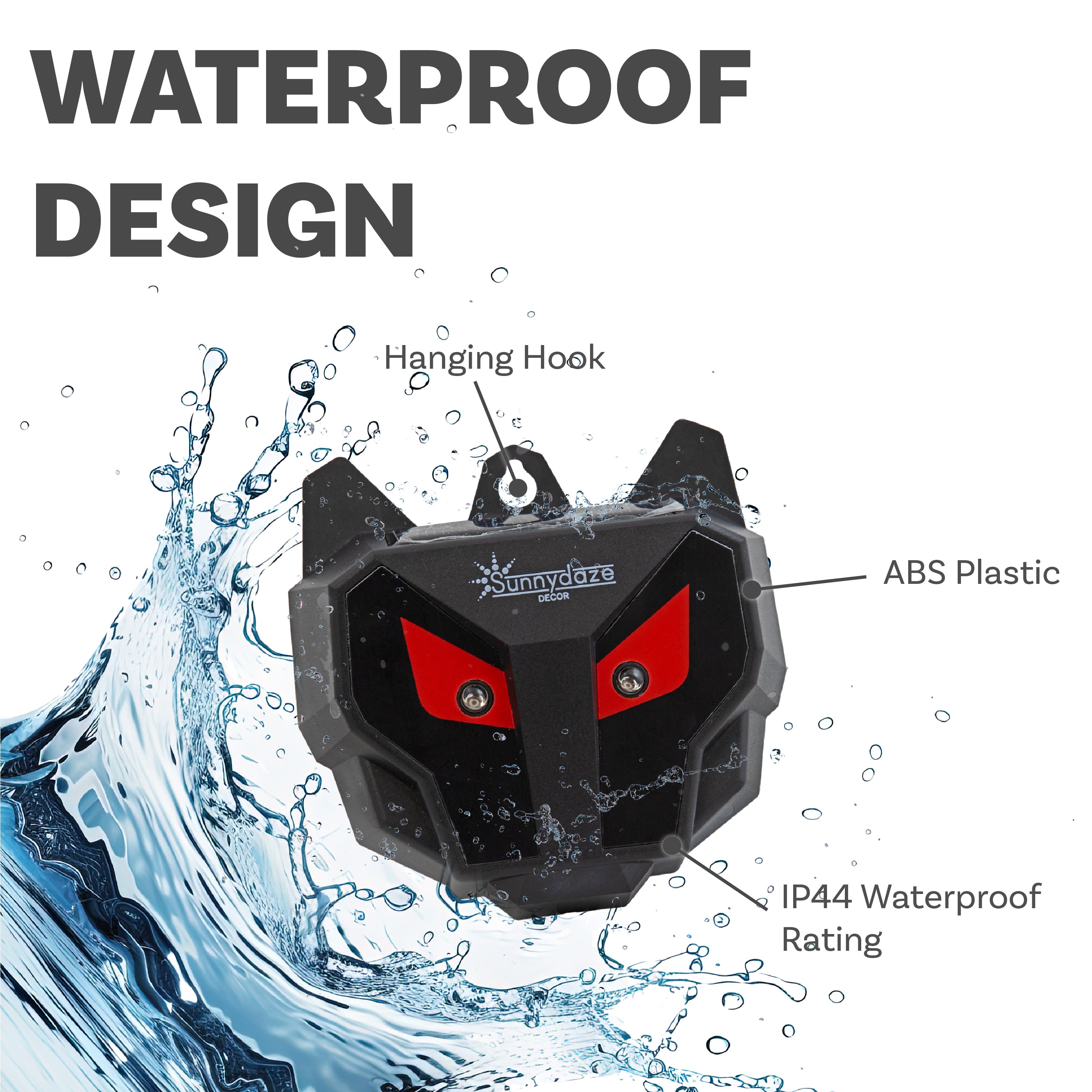 Solar Powered Animal Repellent - Wall Mounted Ultrasonic Pest Control for Gardens, Yards & Outdoor Areas - Weatherproof & Humane Rodent Repeller for Home Use