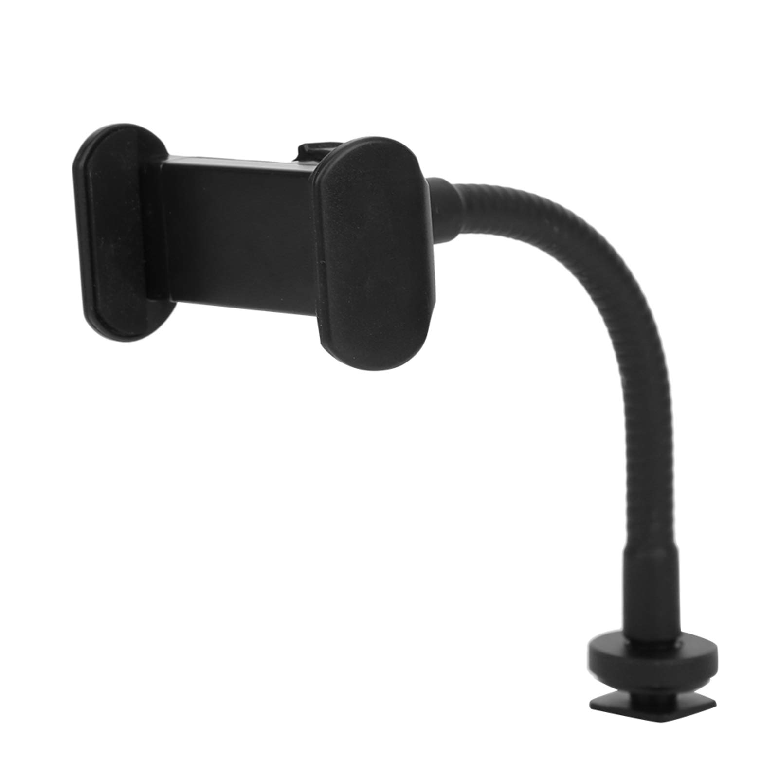 Black Aluminum Ring Light Phone Holder - Portable for Live Streaming & Video Calls