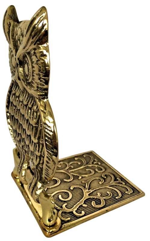 Stylish Brass Bookends Owl Design - Perfect for Home Office, Library, and Bookshelf Decor