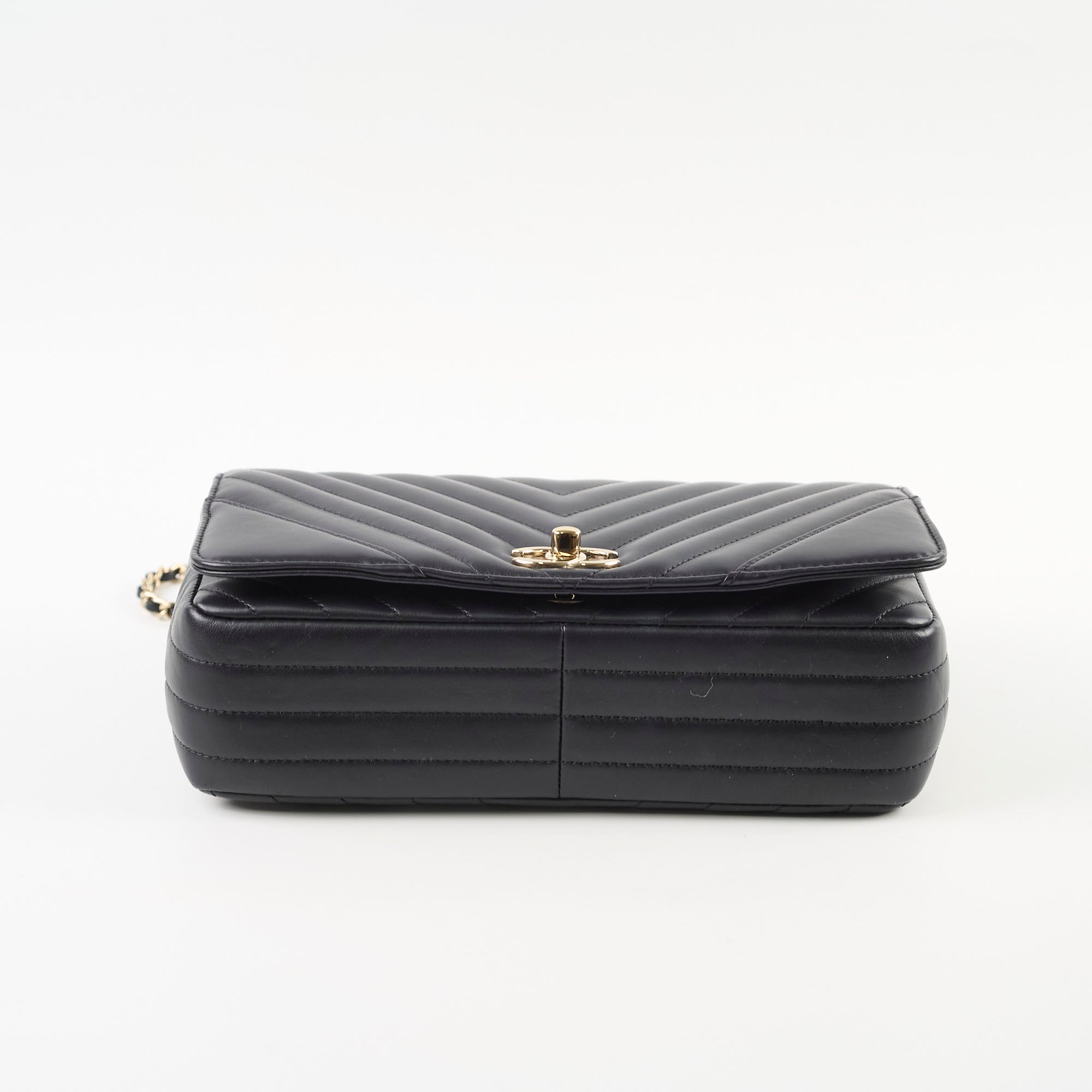 Chanel Small Chevron Quilted Flap Bag in Black | Luxury Designer Handbag for Women | Perfect for Evening Events, Parties & Special Occasions
