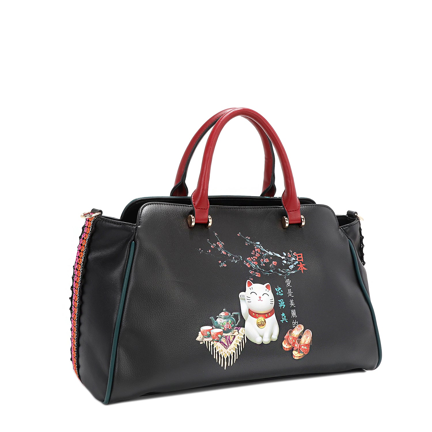 AKIKO LA BELLEZA Stylish Wide Shoulder Handbag for Women - Fashionable Tote Bag for Work, Travel & Everyday Use