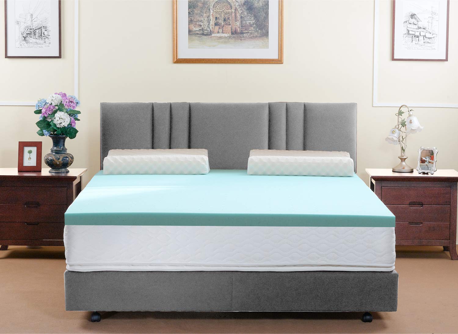 HOFISH 3-Inch Gel Infused Memory Foam Mattress Topper for Twin Bed - Cooling Comfort & Pressure Relief for Better Sleep | Perfect for Hot Sleepers, Back Pain Relief & Guest Bed Upgrade