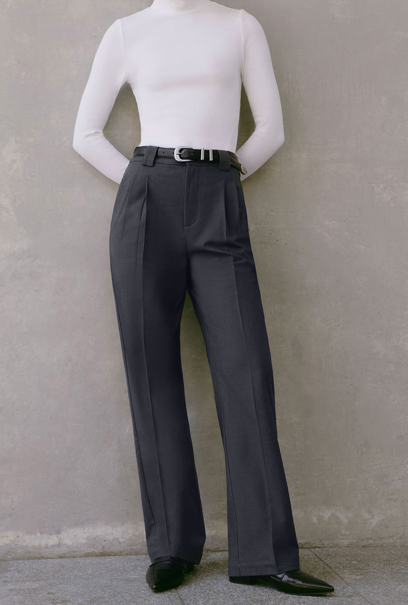 Hadrien Pants for Men - Classic Grey Casual Trousers with Comfort Fit | Perfect for Office, Travel & Everyday Wear