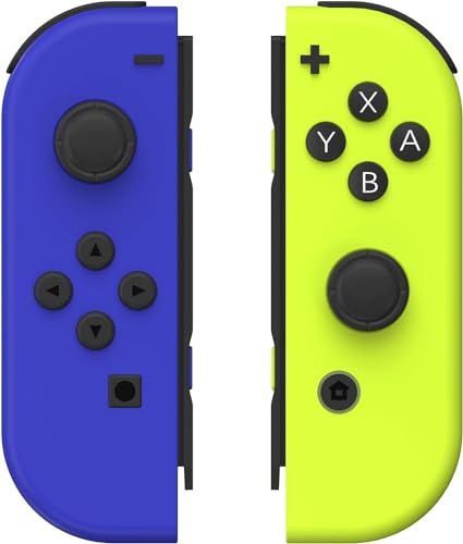 Wireless Joy-Con Controllers for Nintendo Switch - Left & Right Replacement Joycons with Dual Vibration, Wake-up & Screenshot Function - Perfect for Multiplayer Gaming, Home Entertainment & Travel Gaming Accessories