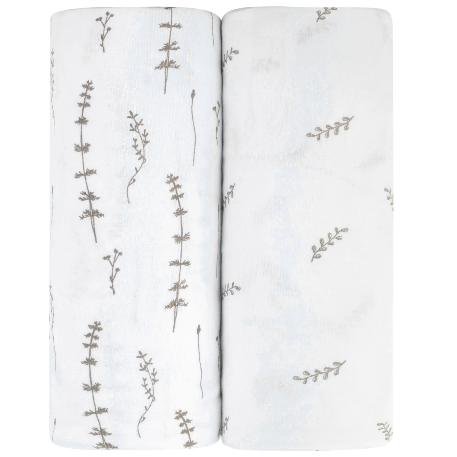 Elys & Co 2 Pack Soft 100% Cotton Pack N Play Sheets - Breathable Crib Mattress Cover for Baby Nursery, Travel & Daycare Use