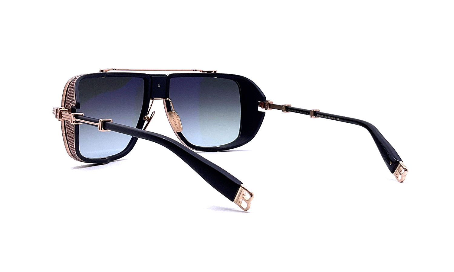 Balmain O.R. Rose Gold & Black Sunglasses - Luxury Fashion Shades for Women & Men - Perfect for Outdoor Activities, Beach & Driving