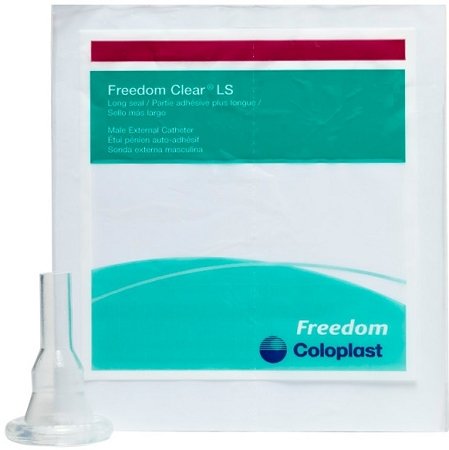50 Pack Freedom 28mm Clear LS Male External Condom Catheter with Extra Strong Adhesive - Ideal for Incontinence Care, Hospital Use & Home Healthcare (Item #5290)