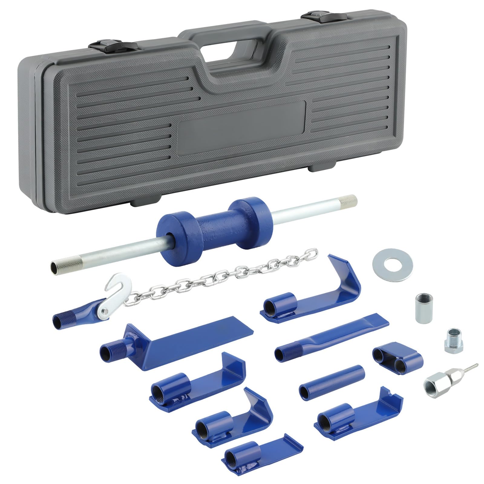Heavy Duty 13LBS Slide Hammer Dent Puller Kit - 18 Piece Auto Body Dent Repair Tool Set for Car Dent Removal | Professional Automotive Dent Remover with Blue Finish | Perfect for DIY Auto Body Repair, Collision Damage Fix & Vehicle Maintenance