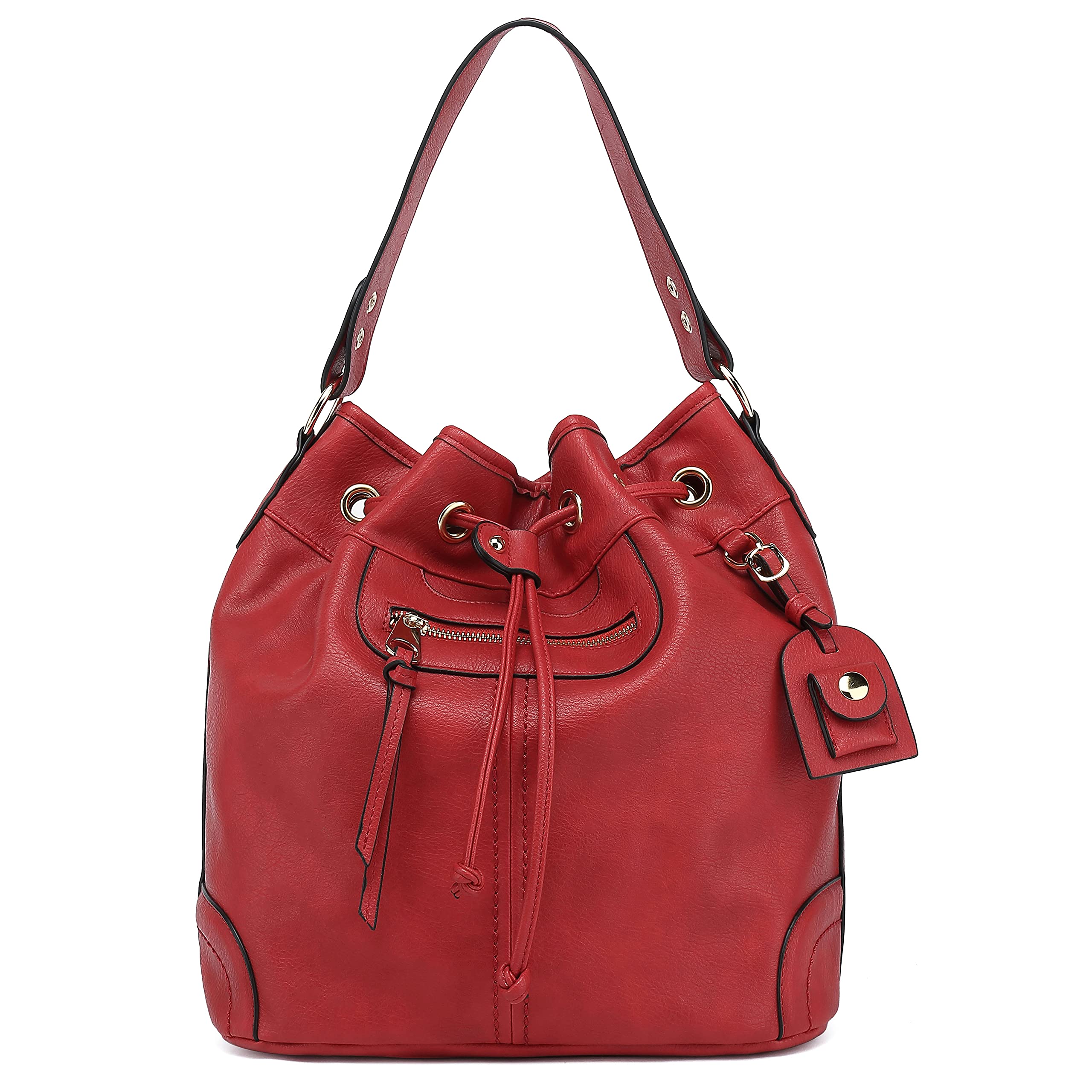 Scarleton Women's Drawstring Bucket Hobo Bag - Crossbody Shoulder Purse with Multiple Pockets (H1078) - Perfect for Work, Travel & Everyday Use