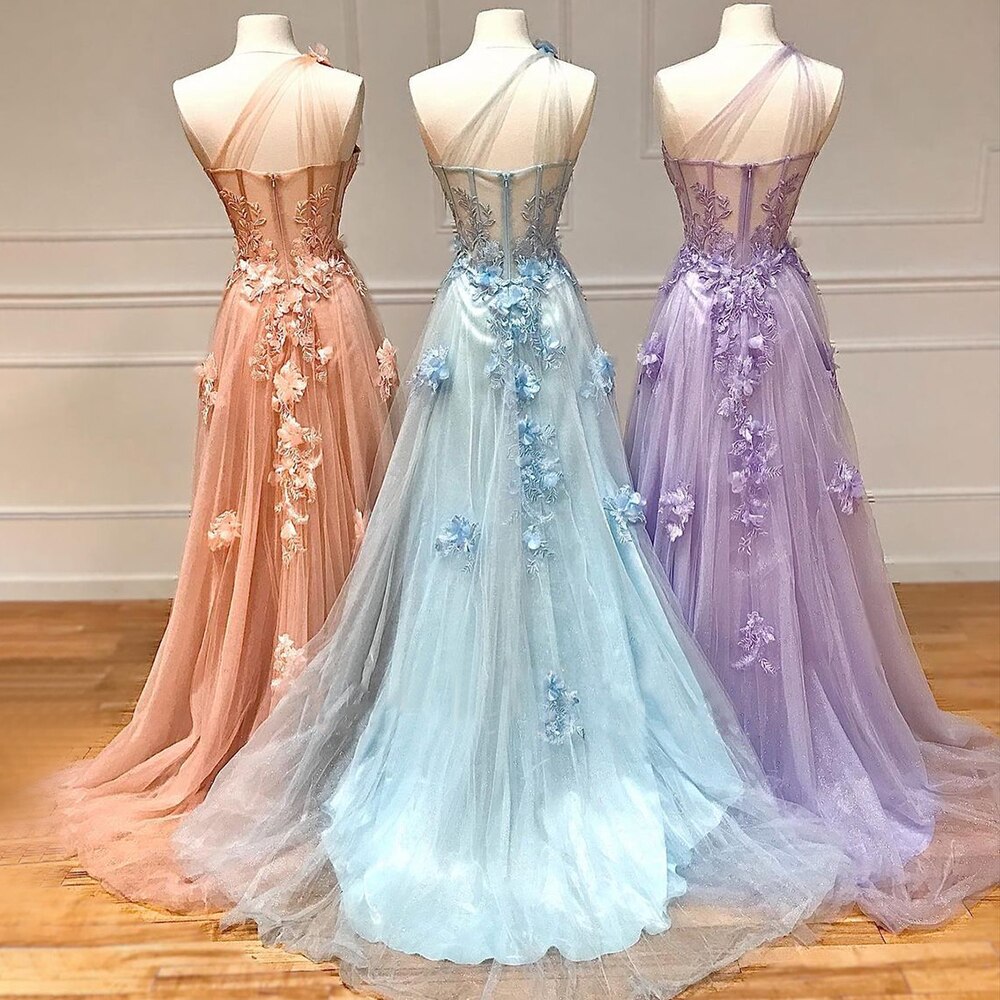 Serene Hill Lilac One Shoulder Split Long Prom Dress 2025 - Elegant Flower Graduation Gown for School Party & Celebrity Events | Perfect for Prom Night, Formal Dances & Special Occasions