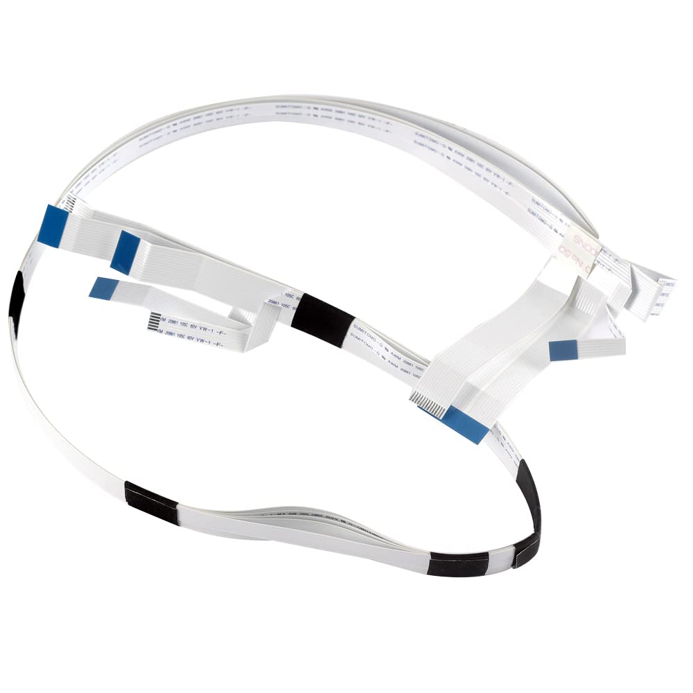 Epson L805 L800 L801 R330 T50 P50 Printer Head Cable Replacement - White Wire Carriage Mobile Unit for A4 UV Printers | Compatible Printer Accessories for Home & Office Use