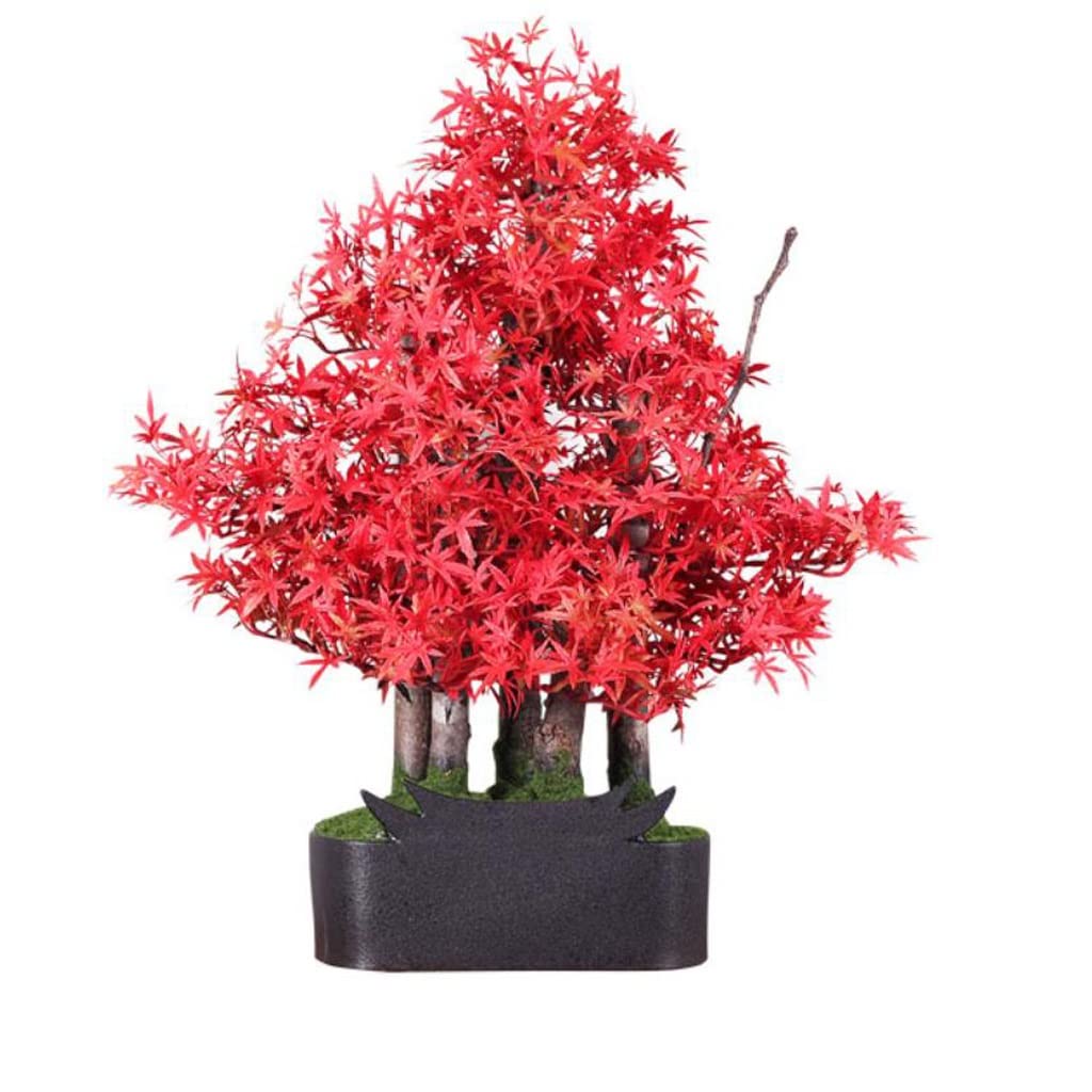 TOMYEUS Artificial Maple Bonsai Tree - Realistic Fake Green Plant for Home, Office, Living Room & Desktop Decor - Perfect Faux Tabletop Greenery for Indoor Spaces, Housewarming Gifts & Zen Decorations